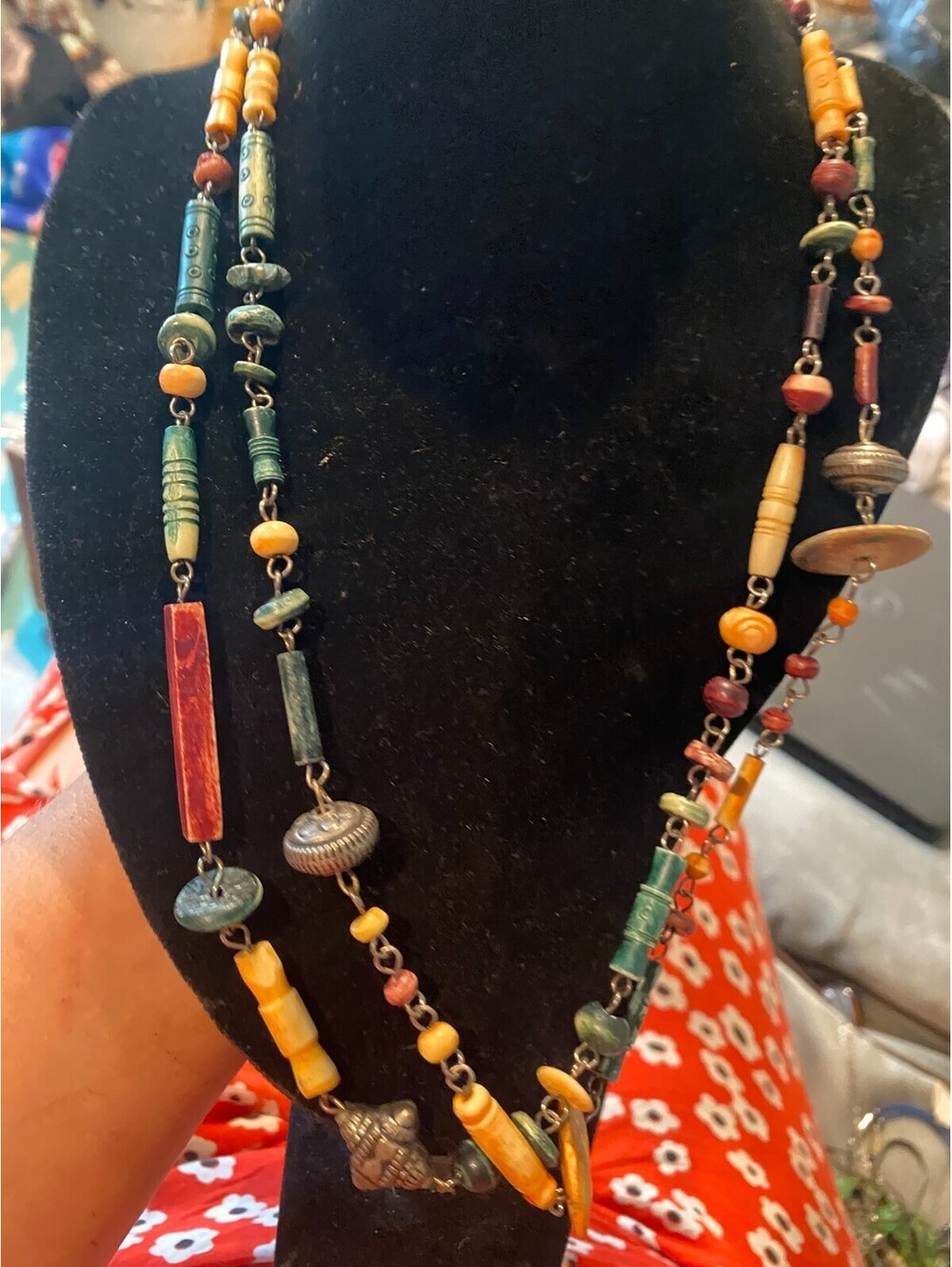 vintage boho statement necklace